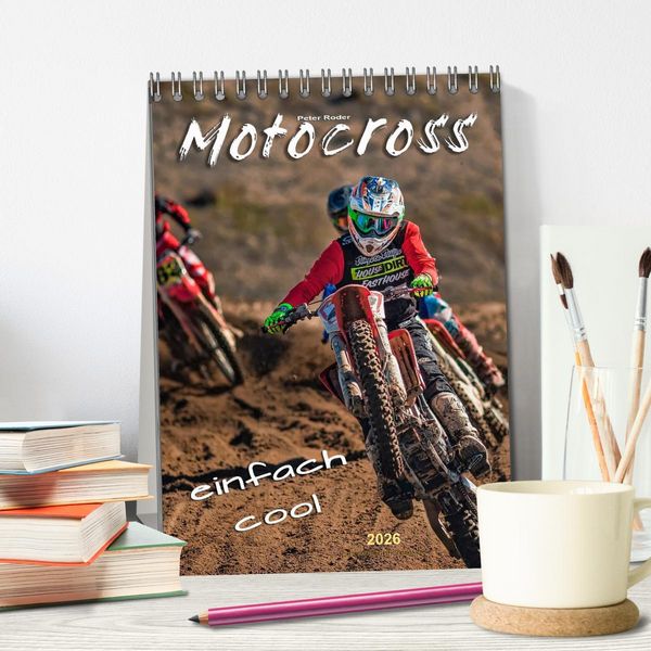 Produktbild: Motocross - einfach cool (Tischkalender 2026 DIN A5 hoch), CALVENDO Monatskalender