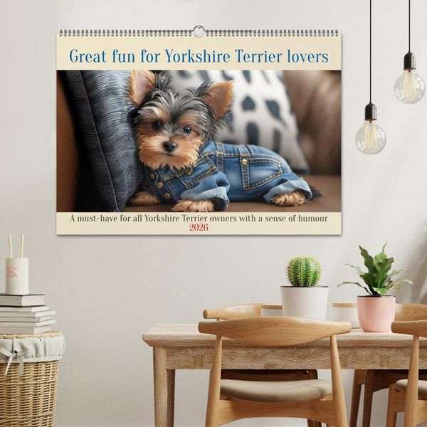 Produktbild: Great fun for Yorkshire Terrier lovers (Wall Calendar 2026 DIN A2 landscape), CALVENDO 12 Month Wall Calendar