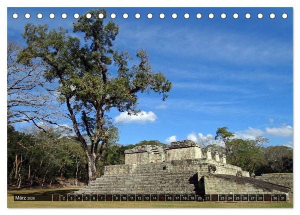 Produktbild: Von Mayas und Azteken - Mexiko, Guatemala und Honduras (Tischkalender 2026 DIN A5 quer), CALVENDO Monatskalender