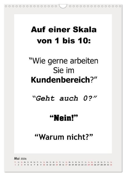 Produktbild: Spr&uuml;chekalender. Witziges f&uuml;rs B&uuml;ro (Wandkalender 2026 DIN A3 hoch), CALVENDO Monatskalender