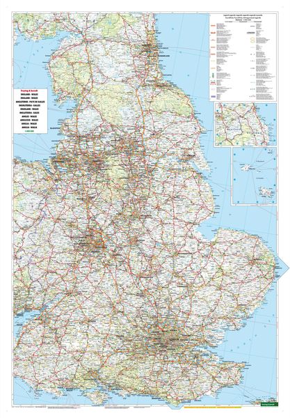 England Wales 1 : 400 000. Autokarte
