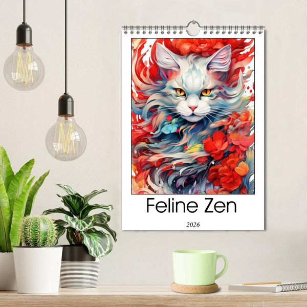 Produktbild: Feline Zen (Wall Calendar 2026 DIN A4 portrait), CALVENDO 12 Month Wall Calendar