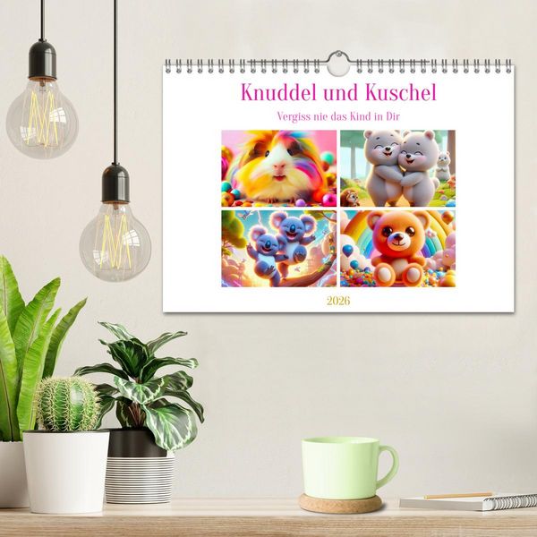 Produktbild: Knuddel und Kuschel (Wandkalender 2026 DIN A4 quer), CALVENDO Monatskalender