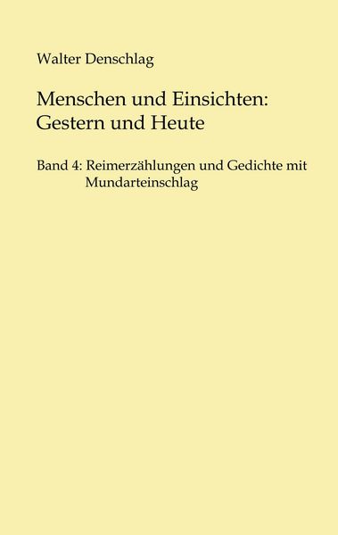 Produktbild: Menschen und Einsichten: Gestern und Heute