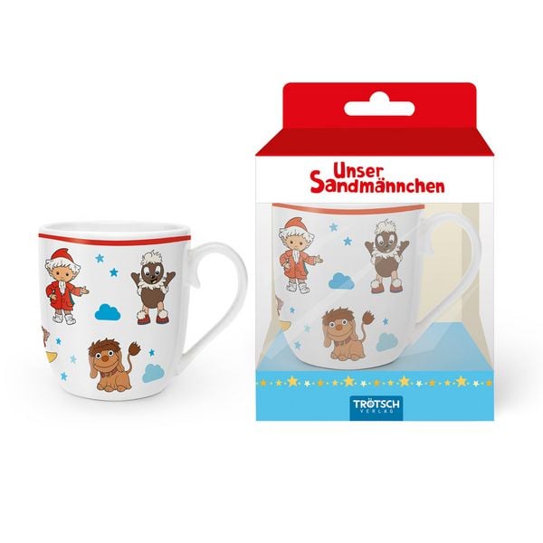 Produktbild: TR&Ouml;TSCH - Unser Sandm&auml;nnchen Kindertasse Geschenktasse aus Porzellan Sandm&auml;nnchen und Freunde