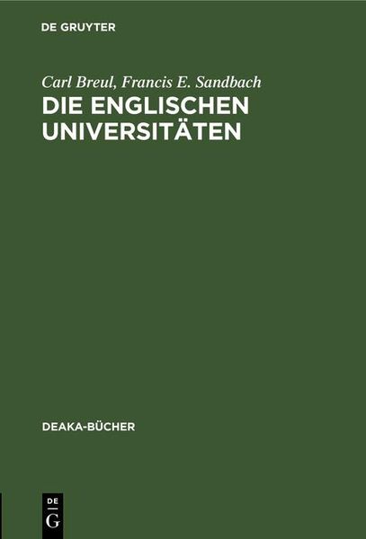 Produktbild: Die englischen Universit&auml;ten