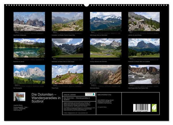 Produktbild: Die Dolomiten &ndash; Wanderparadies in S&uuml;dtirol (hochwertiger Premium Wandkalender 2027 DIN A2 quer), Kunstdruck in Hochglanz