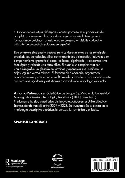 Produktbild: Diccionario de afijos del espa&ntilde;ol contempor&aacute;neo