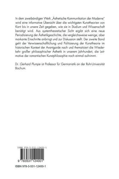 Produktbild: &Auml;sthetische Kommunikation der Moderne