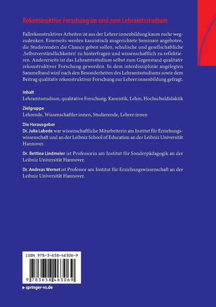 Produktbild: Rekonstruktive Forschung im und zum Lehramtsstudium
