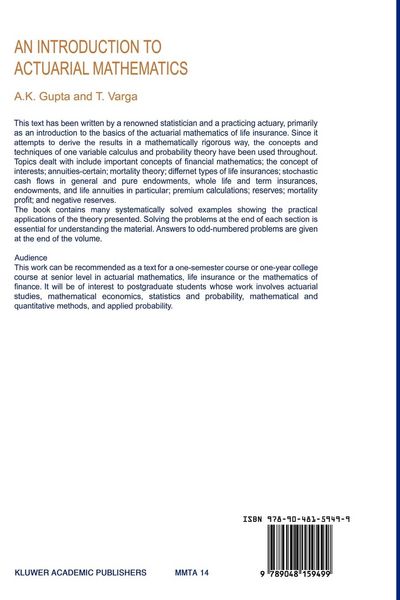 Produktbild: An Introduction to Actuarial Mathematics