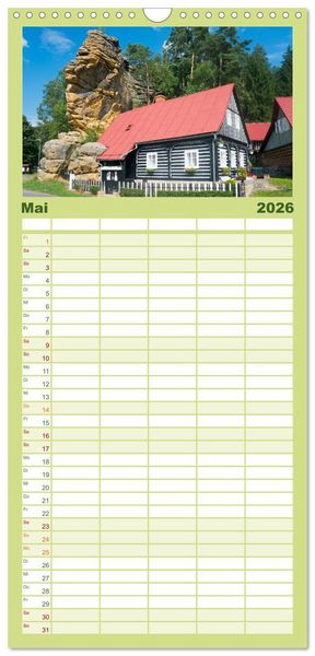 Produktbild: Familienplaner 2026 - Tschechien - Eine Reise durch ein wundersch&ouml;nes Land mit 5 Spalten (Wandkalender, 21 x 45 cm) CALVENDO