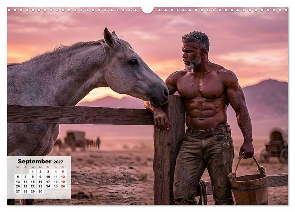 Produktbild: Echte Kerle &ndash; Wilder Westen (Wandkalender 2027 DIN A3 quer), CALVENDO Monatskalender
