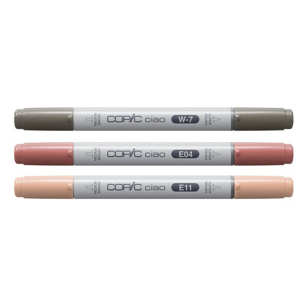 Produktbild: Copic Marker Set Ciao LAYER&MIX Warm Palette 3 St&uuml;ck Faltschachtel