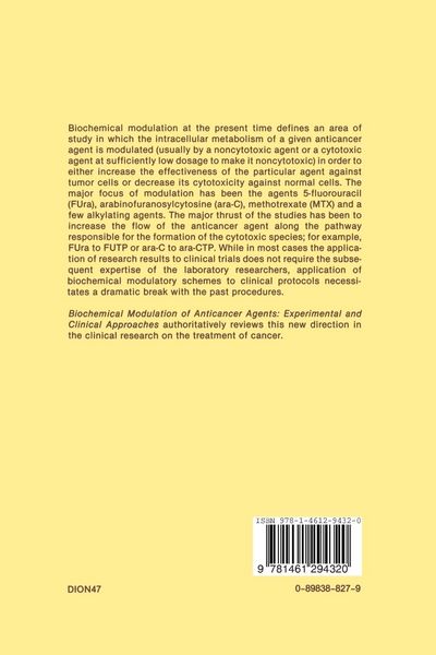 Produktbild: Biochemical Modulation of Anticancer Agents: Experimental and Clinical Approaches