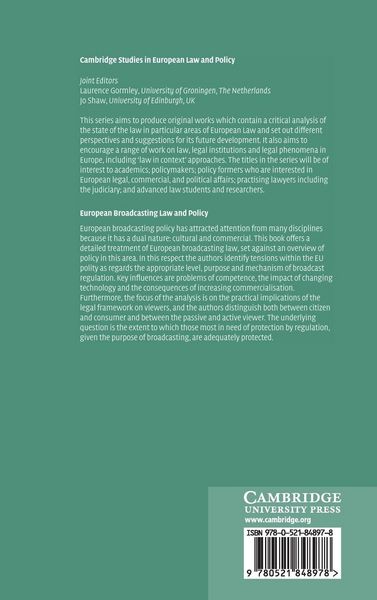 Produktbild: European Broadcasting Law and Policy