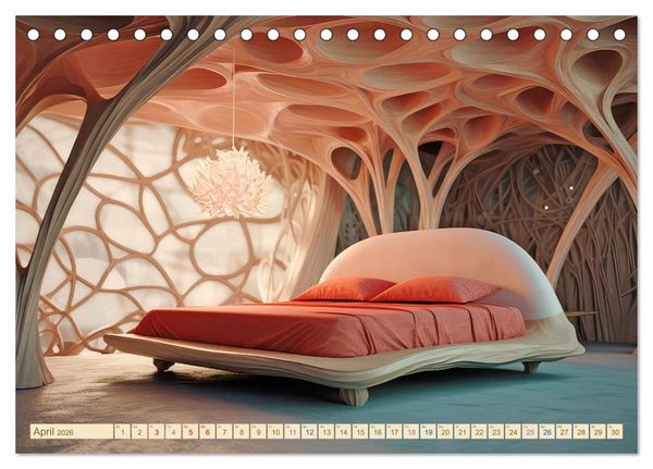 Produktbild: Exzentrische biomorphe Architektur (Tischkalender 2026 DIN A5 quer), CALVENDO Monatskalender