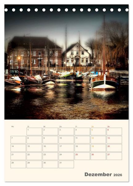 Produktbild: Ostfriesland - Carolinensiel, der Museumshafen (Tischkalender 2026 DIN A5 hoch), CALVENDO Monatskalender