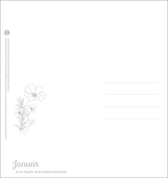Produktbild: Herzliche Blumengr&uuml;&szlig;e Postkartenkalender 2027