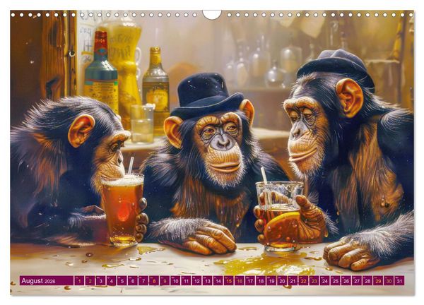 Produktbild: Tierisches Barleben (Wandkalender 2026 DIN A3 quer), CALVENDO Monatskalender