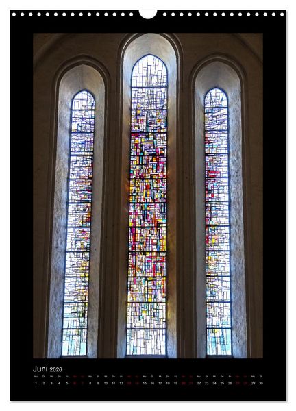 Produktbild: Kirchenfenster - Sakrale Glaskunst (Wandkalender 2026 DIN A3 hoch), CALVENDO Monatskalender