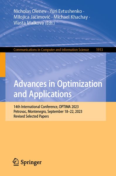 Produktbild: Advances in Optimization and Applications