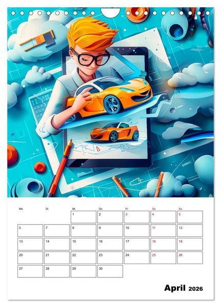 Produktbild: Traumjobs von Morgen - Der Zukunfts-Planer f&uuml;r gro&szlig;e Tr&auml;ume (Wandkalender 2026 DIN A4 hoch), CALVENDO Monatskalender