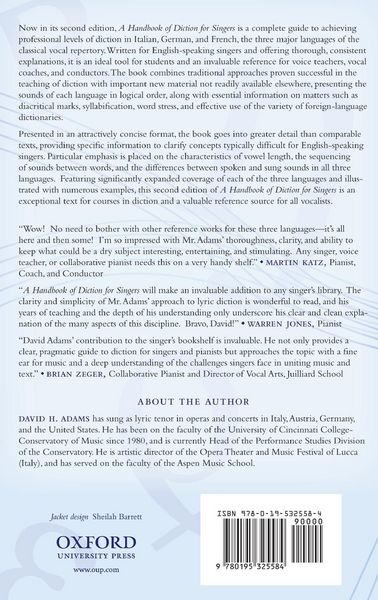 Produktbild: A Handbook of Diction for Singers