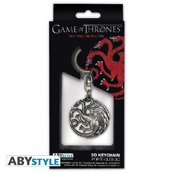 ABYstyle Schlüsselanhänger Game Of Thrones – 'Winter Is Coming', PVC, Ca. 5,2 X 3,5 Cm