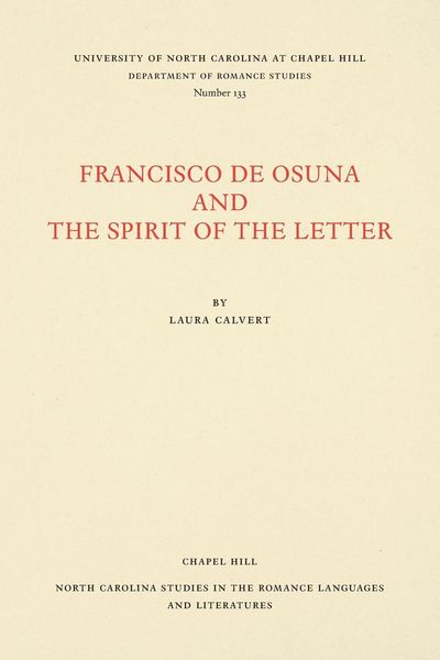 Produktbild: Francisco de Osuna and the Spirit of the Letter