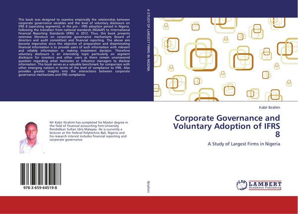 Produktbild: Corporate Governance and Voluntary Adoption of IFRS 8