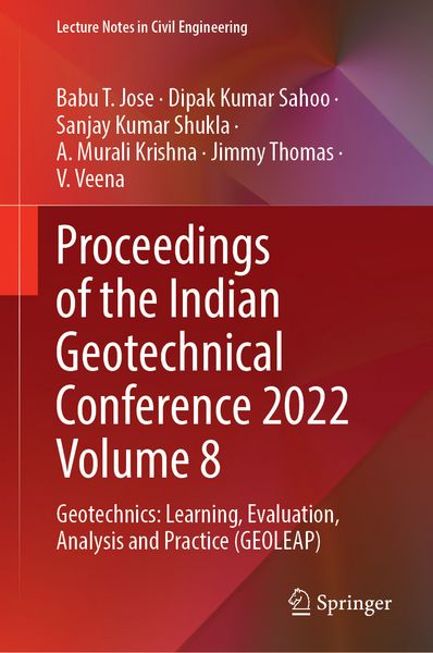 Produktbild: Proceedings of the Indian Geotechnical Conference 2022 Volume 8