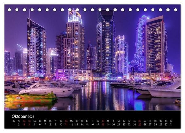 Produktbild: Dubai in Bildern (Tischkalender 2026 DIN A5 quer), CALVENDO Monatskalender