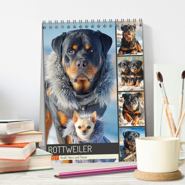 Produktbild: Rottweiler. Kraft, Herz und Treue (Tischkalender 2027 DIN A5 hoch), CALVENDO Monatskalender