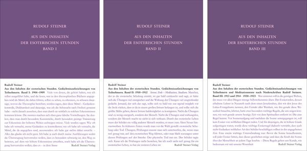 Produktbild: Aus den Inhalten der esoterischen Stunden, Band 1-3