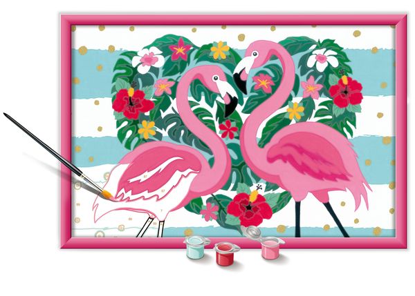 Produktbild: CreArt, Malen nach Zahlen Kinder - Liebenswerte Flamingos