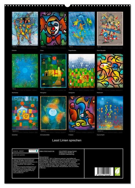 Produktbild: Lasst Linien sprechen (hochwertiger Premium Wandkalender 2026 DIN A2 hoch), Kunstdruck in Hochglanz