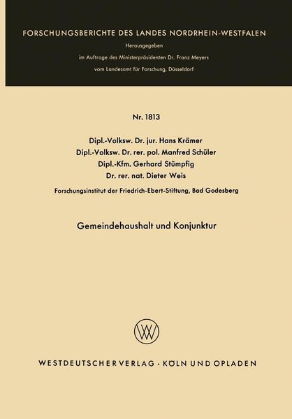 Produktbild: Gemeindehaushalt und Konjunktur