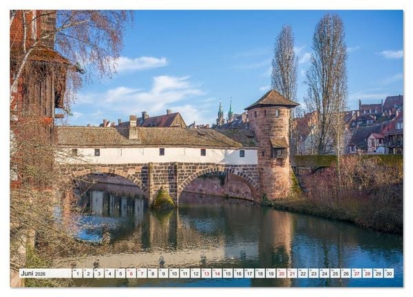 Produktbild: N&uuml;rnberg - Am Tag und in der Nacht (Wandkalender 2026 DIN A4 quer), CALVENDO Monatskalender
