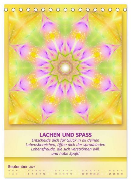Produktbild: Light Energy Mandalas - Kalender - Vol. 2 (Tischkalender 2027 DIN A5 hoch), CALVENDO Monatskalender