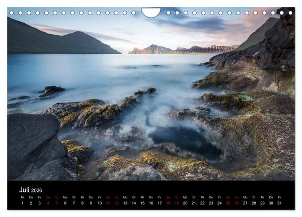 Produktbild: F&auml;r&ouml;er - Naturwunder im Nordatlantik (Wandkalender 2026 DIN A4 quer), CALVENDO Monatskalender
