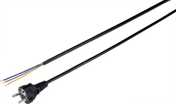 Produktbild: Sygonix SY-5043490 Strom Anschlusskabel Schwarz 1.50m