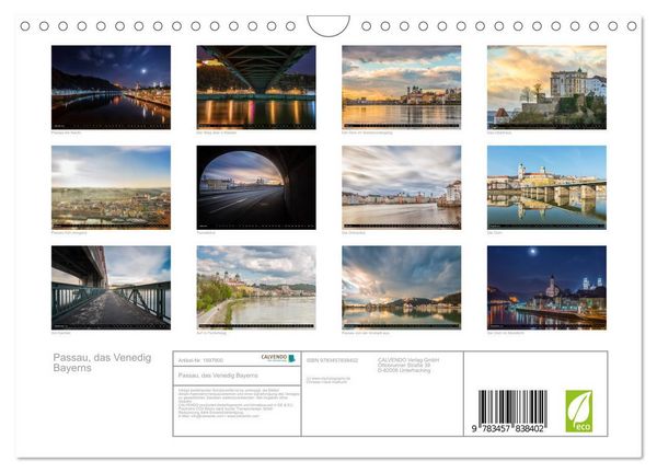 Produktbild: Passau, das Venedig Bayerns (Wandkalender 2026 DIN A4 quer), CALVENDO Monatskalender