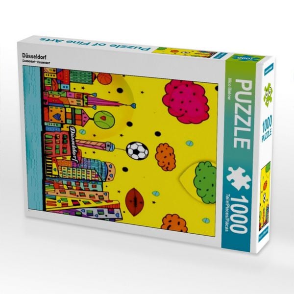 CALVENDO Puzzle Düsseldorf 1000 Teile Puzzle hoch | 1000 Teile Lege-Größe 64 × 48 cm Foto-Puzzle für glückliche Stunden