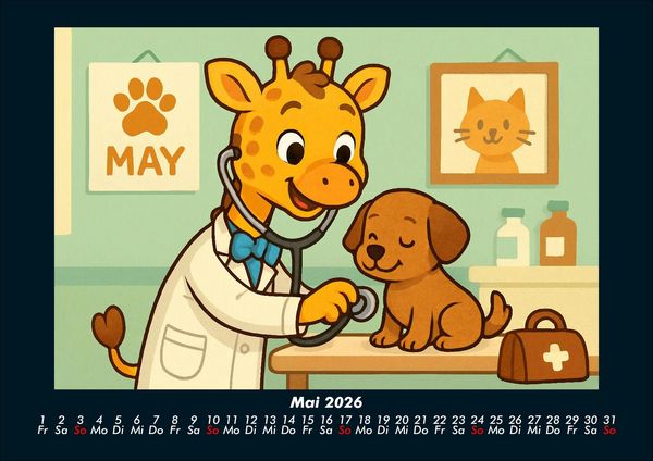 Produktbild: Nala entdeckt ihren Beruf als &Auml;rztin 2026 Fotokalender DIN A4