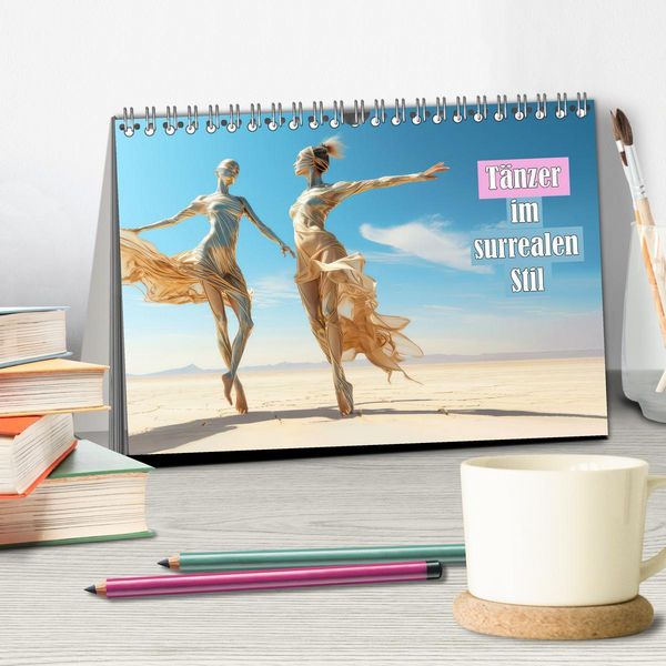 Produktbild: T&auml;nzer im surrealen Stil (Tischkalender 2026 DIN A5 quer), CALVENDO Monatskalender