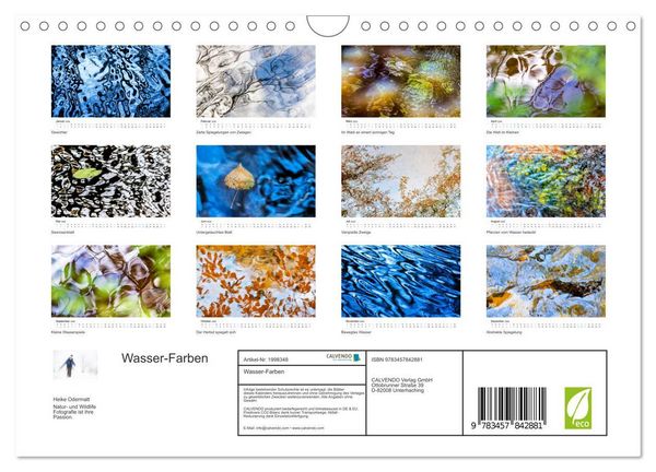 Produktbild: Wasser-Farben (Wandkalender 2026 DIN A4 quer), CALVENDO Monatskalender