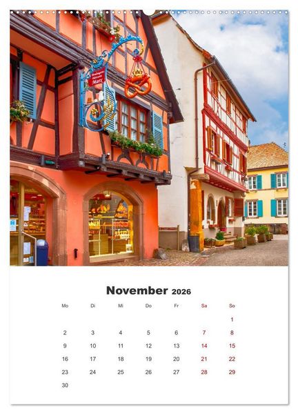 Produktbild: Eguisheim - Postkartenidylle (Wandkalender 2026 DIN A2 hoch), CALVENDO Monatskalender