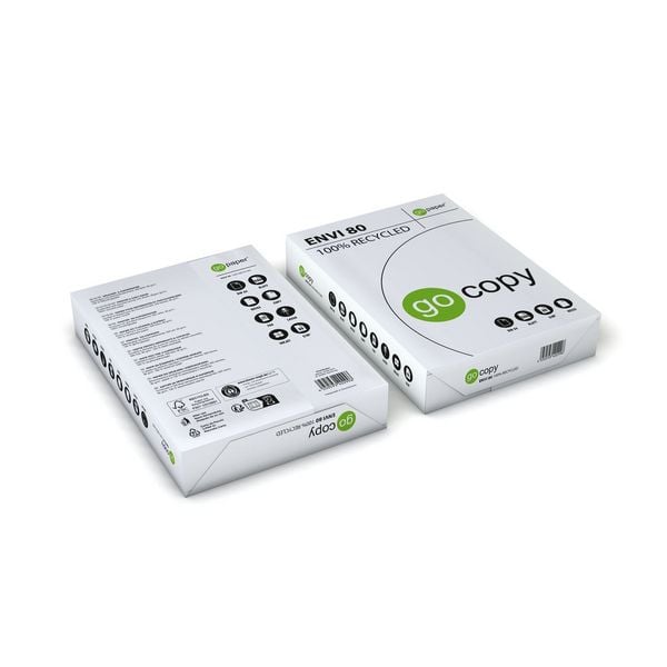 Produktbild: Kopierpapier go copy envi 80g 100% Recycling wei&szlig; DIN A4 500 Blatt