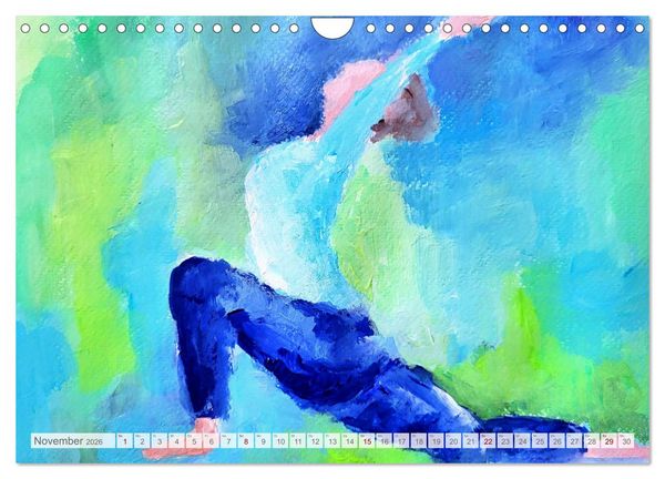 Produktbild: Yin Yoga Art - K&uuml;nstlerische Darstellung von Yin Yoga Asanas (Wandkalender 2026 DIN A4 quer), CALVENDO Monatskalender